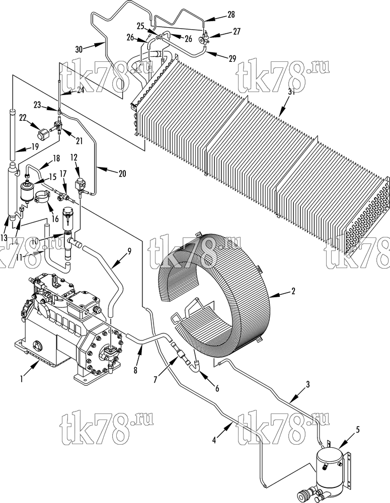 Каталог запчастей для Thermo King  REFRIGERATION COMPONENTS (CRR-40 800E)