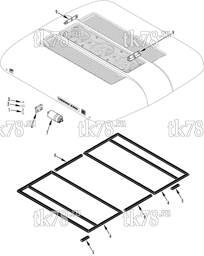 Каталог запчастей для Thermo King R7-M1A UNIT INSTALLATION