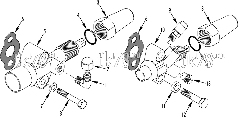 Каталог запчастей для Thermo King MD-200 MT SERVICE VALVES