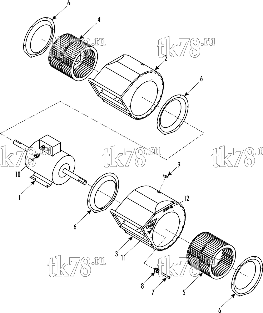 Каталог запчастей для Thermo King  EVAPORATOR BLOWER GROUP