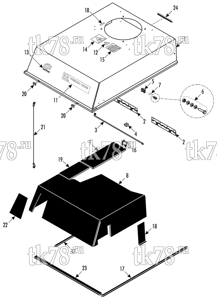 Каталог запчастей для Thermo King RAC 4 STD COVERS & INSULATIONS