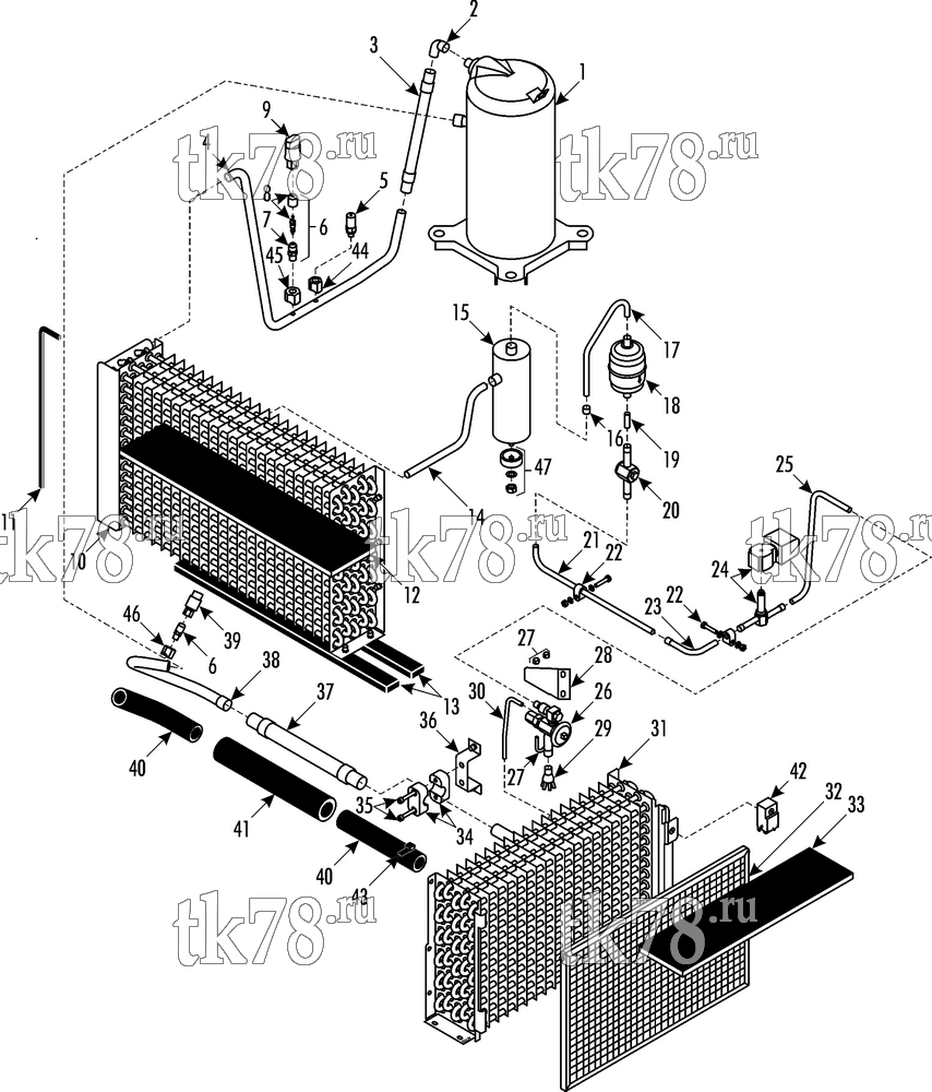 Каталог запчастей для Thermo King RAC 4 STD REFRIGERATION COMPONENTS