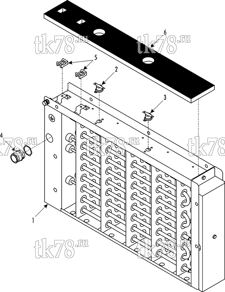 Каталог запчастей для Thermo King RAC 4 STD HEATER COMPONENTS (096127)