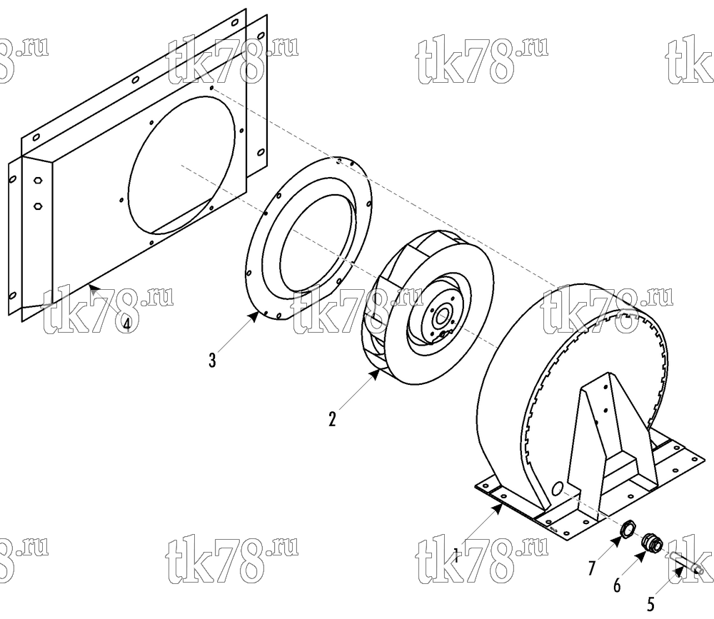 Каталог запчастей для Thermo King RAC 4 STD BLOWER