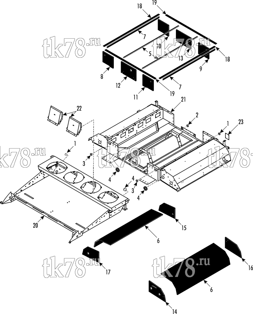 Каталог запчастей для Thermo King CITI-RT Split FRAME & INSULATIONS