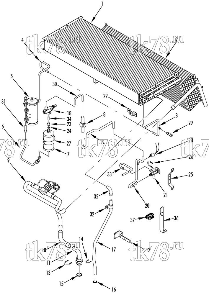 Каталог запчастей для Thermo King T2-M106 REFRIGERATION COMPONENTS