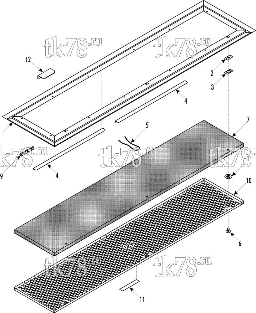 Каталог запчастей для Thermo King  GRILLE & AIR FILTER (KIT 819752)