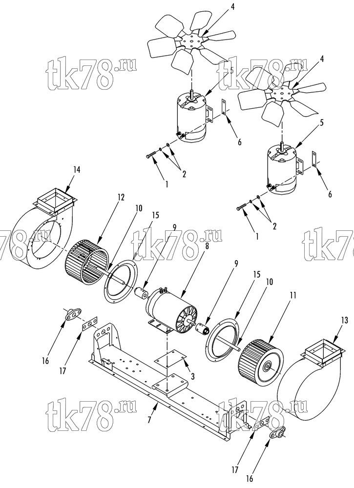 Каталог запчастей для Thermo King  MOTORS, BLOWERS & FANS
