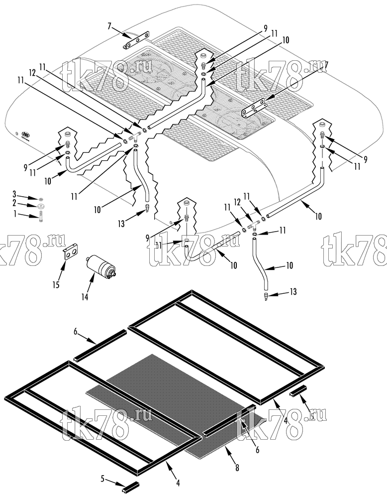 Каталог запчастей для Thermo King R7-M2 UNIT INSTALLATION