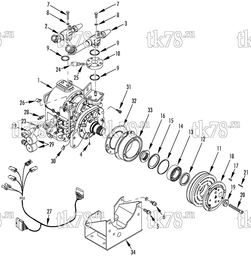 Каталог запчастей для Thermo King  COMPRESSOR GROUP (1E10663G05, KIT 720667)