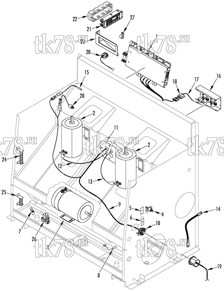 Каталог запчастей для Thermo King T1-M93 ELECTRICAL COMPONENTS