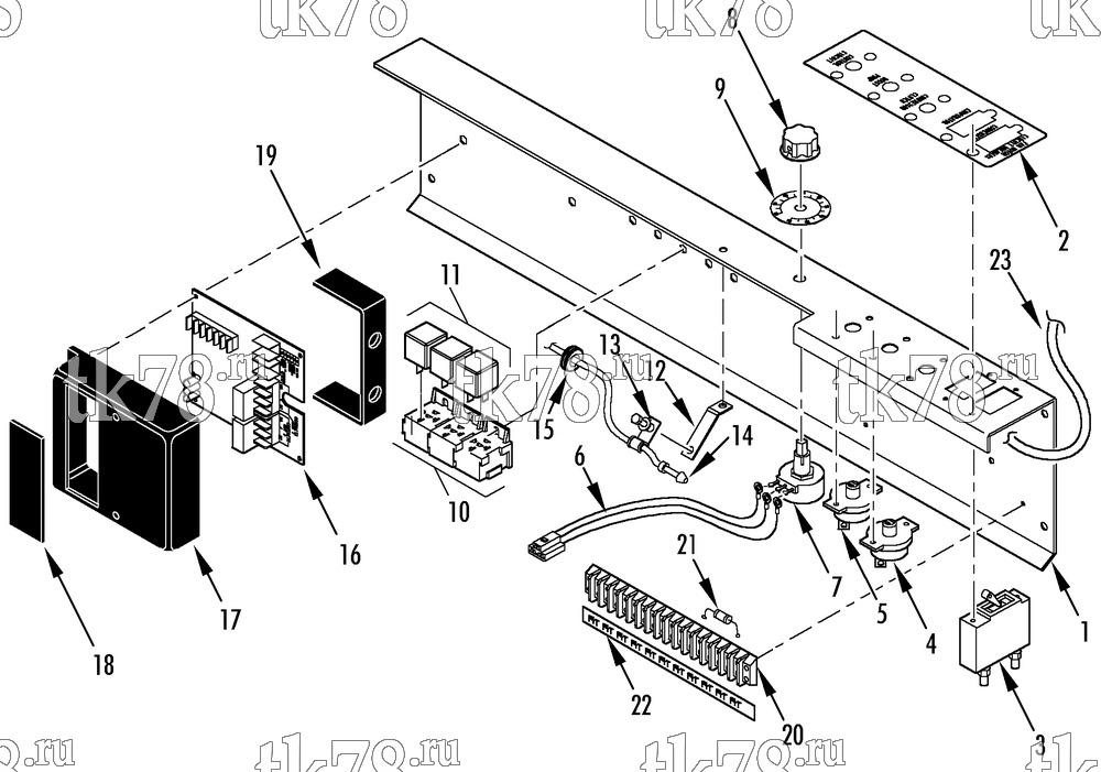 Каталог запчастей для Thermo King  CONTROL PANEL ASSEMBLY