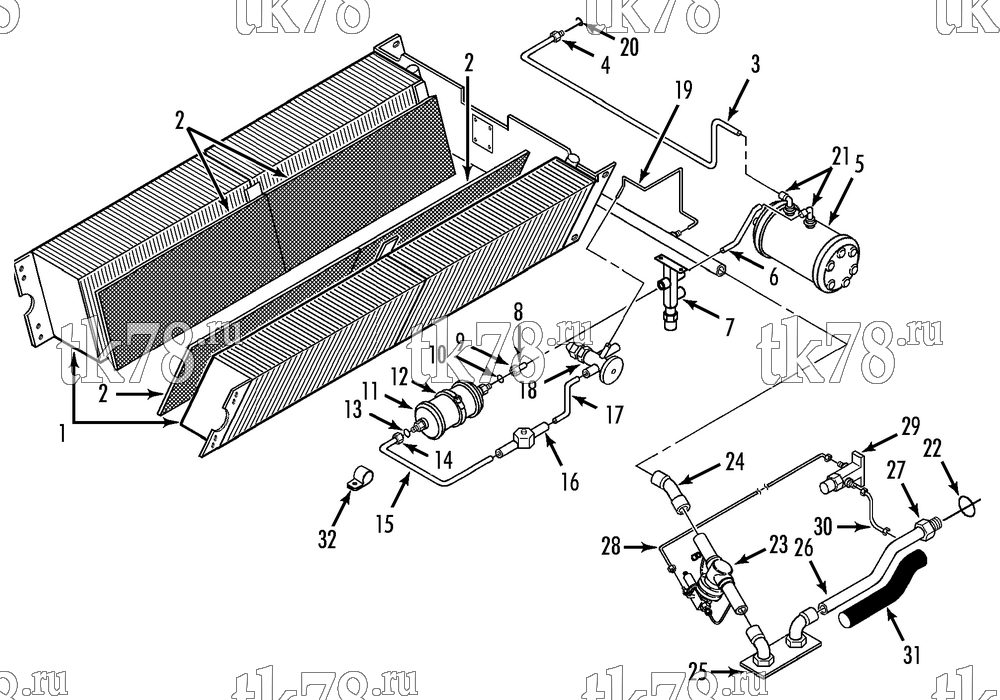 Каталог запчастей для Thermo King LRT-I 1004 (System 918891) EVAPORATOR REFRIGERATION