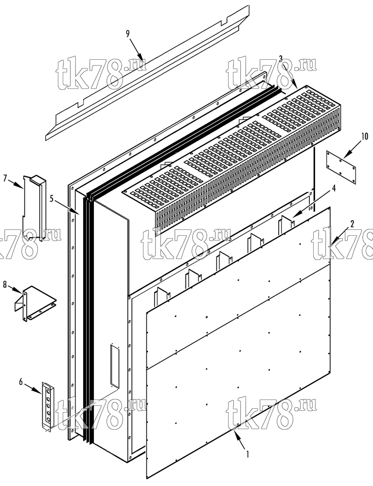 Каталог запчастей для Thermo King MAGNUM Maersk Sealand EVAPORATOR PANELS (2 FAN UNITS)
