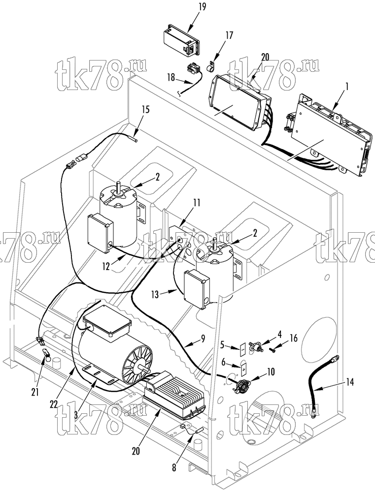 Каталог запчастей для Thermo King T13-M25 & M25A ELECTRICAL COMPONENTS