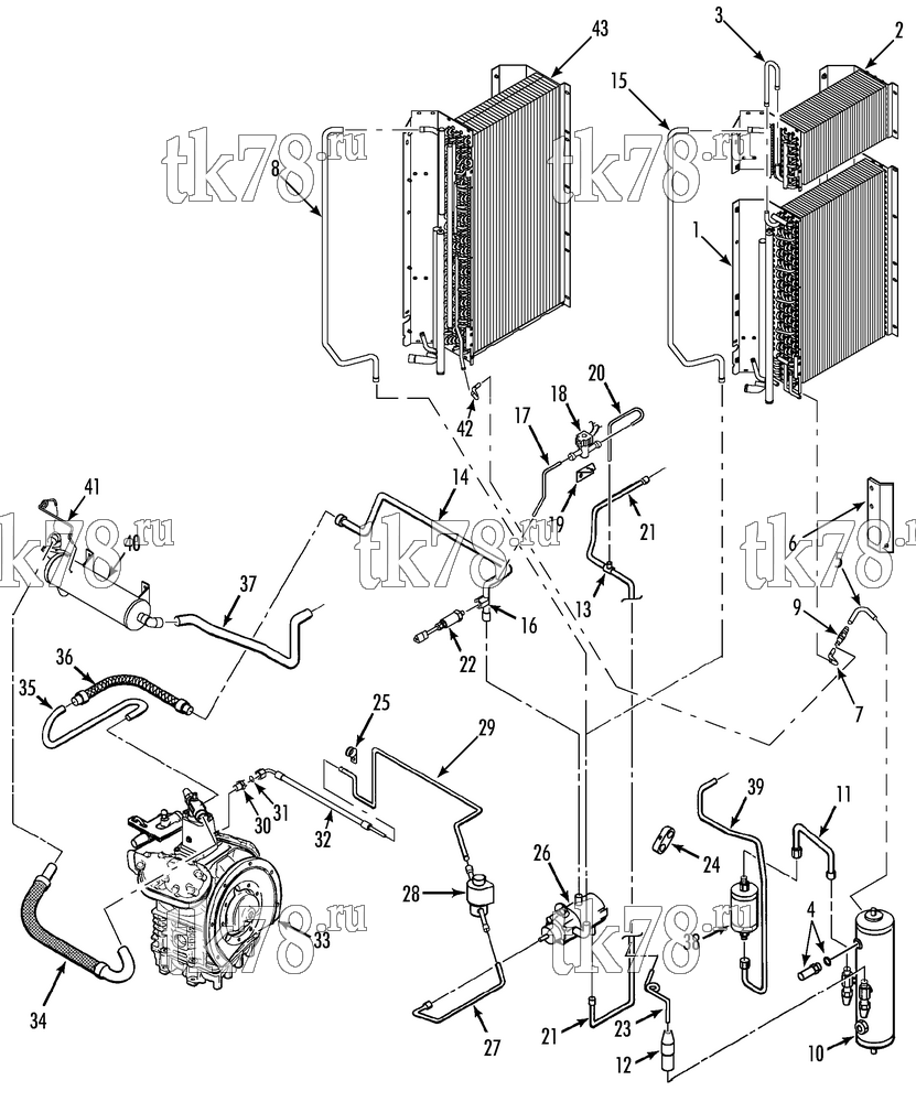 Каталог запчастей для Thermo King SB-190 30 REFRIGERATION - CONDENSER (ETV)