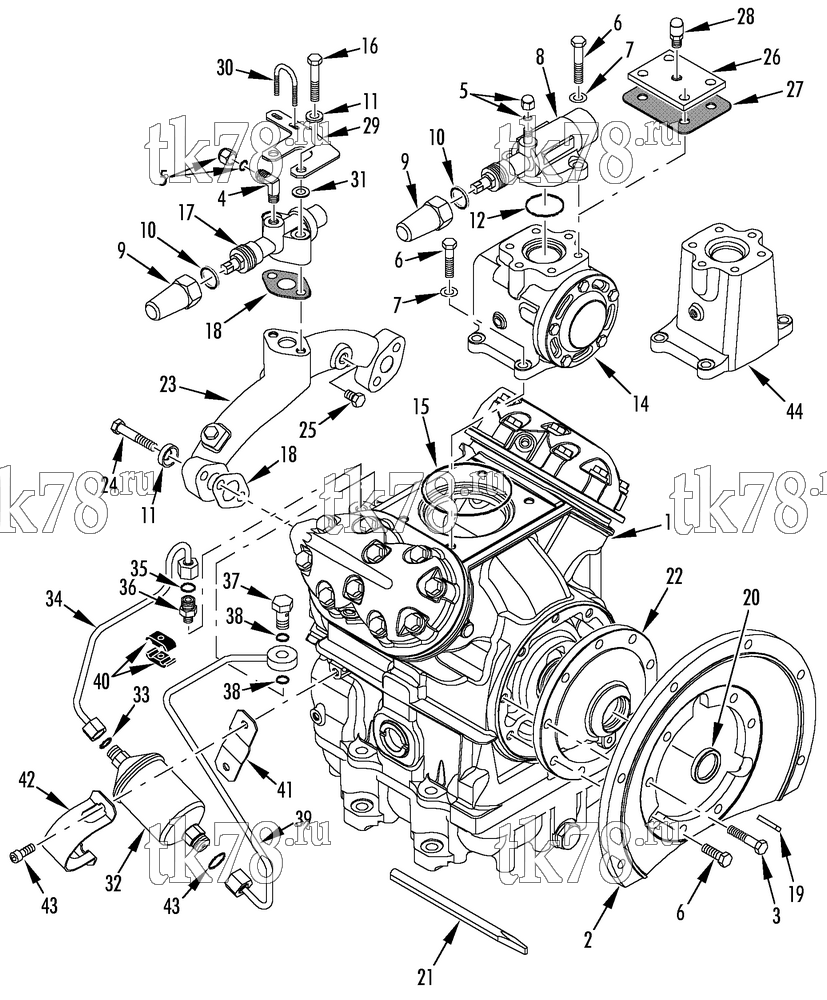 Каталог запчастей для Thermo King SB-110 30 COMPRESSOR GROUP - X426
