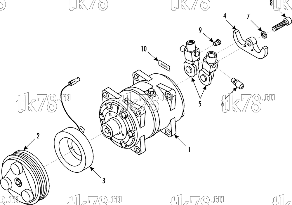 Каталог запчастей для Thermo King MRT-III Split COMPRESSOR GROUP (KIT 720190 & 720191)