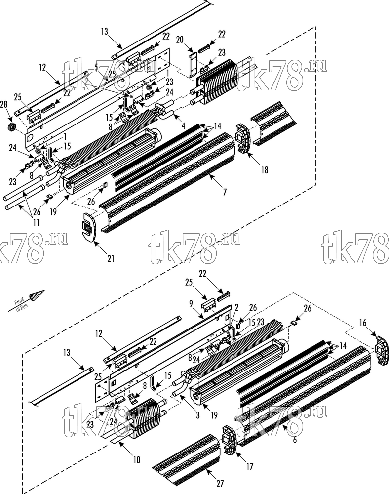 Каталог запчастей для Thermo King XR-50 1004 Berkhof CONVECTOR KIT (720048)