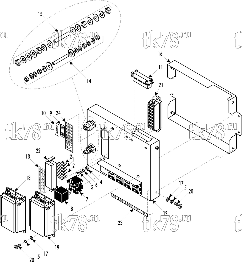 Каталог запчастей для Thermo King Heating System SB200 Berkhof (920229) CONTROL PANEL (FRONT BOX)