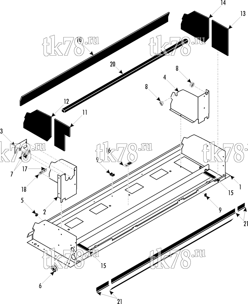 Каталог запчастей для Thermo King SR-500 EVAPORATOR BASE 2