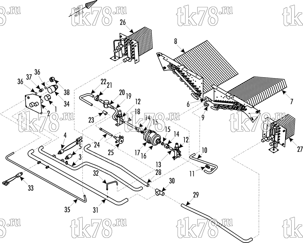 Каталог запчастей для Thermo King AXR-100 1004 Articulated Bus REFRIGERATION COMPONENTS