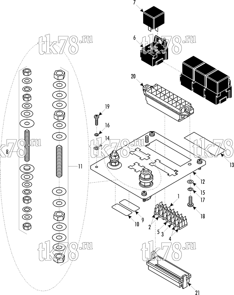 Каталог запчастей для Thermo King XR-50 1004 Transit Bus Jonckheere CONTROL PANEL