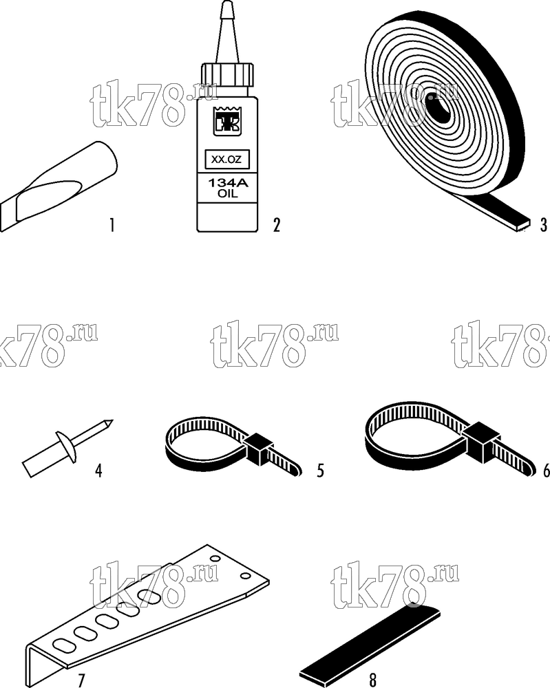 Каталог запчастей для Thermo King XR-50 1004 Transit Bus Jonckheere INSTALLATION COMPONENTS