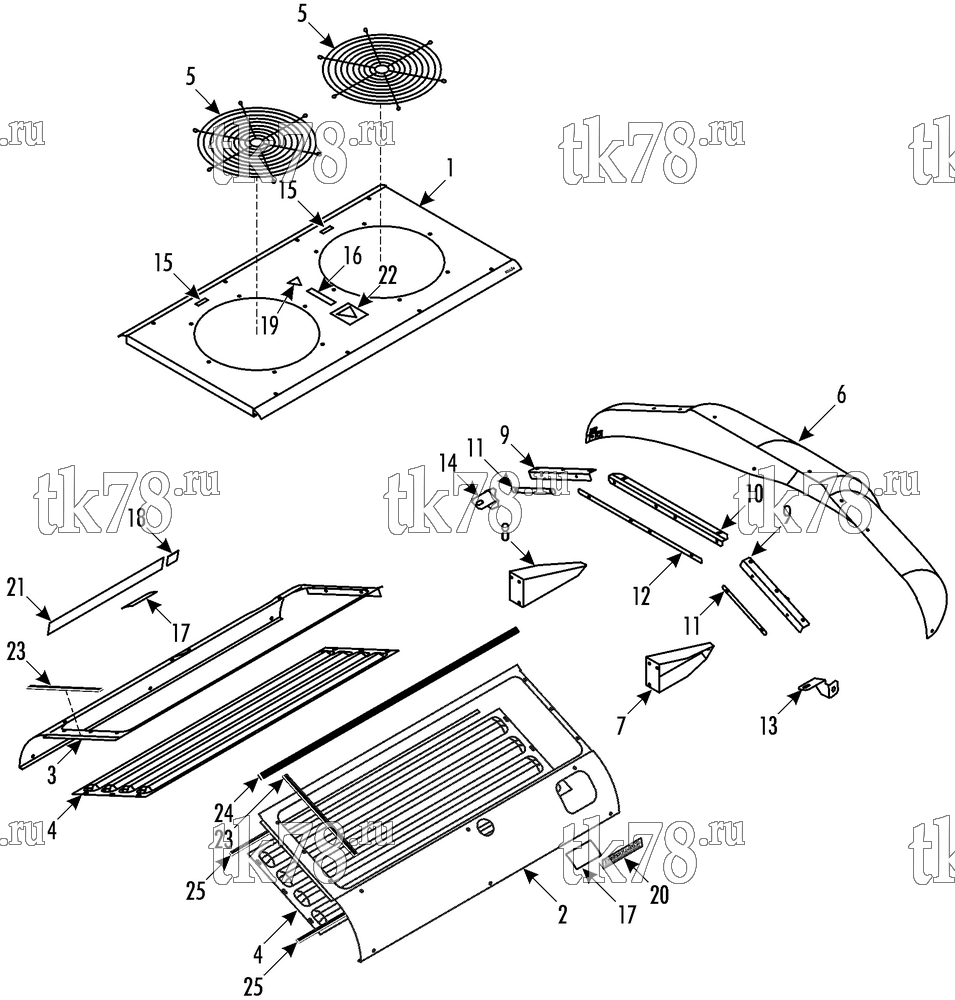 Каталог запчастей для Thermo King  CONDENSER COVERS