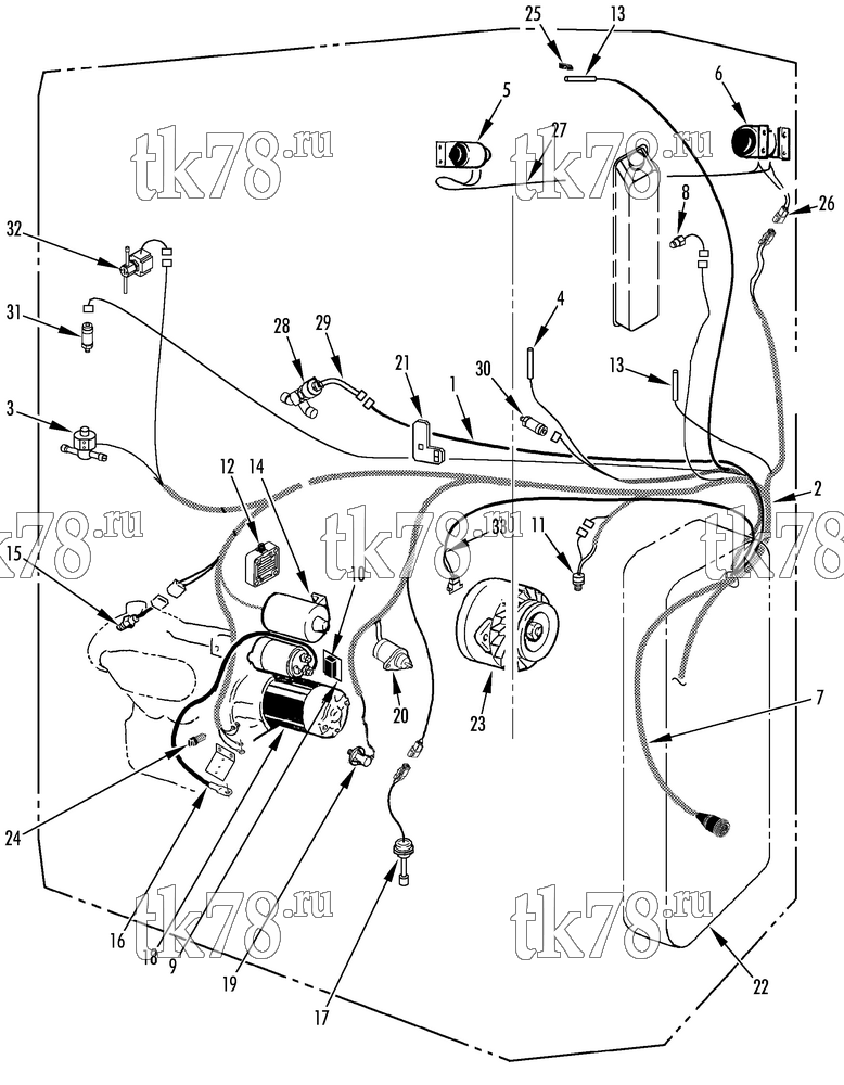 Каталог запчастей для Thermo King Super-II 30 190Y ELECTRICAL COMPONENTS
