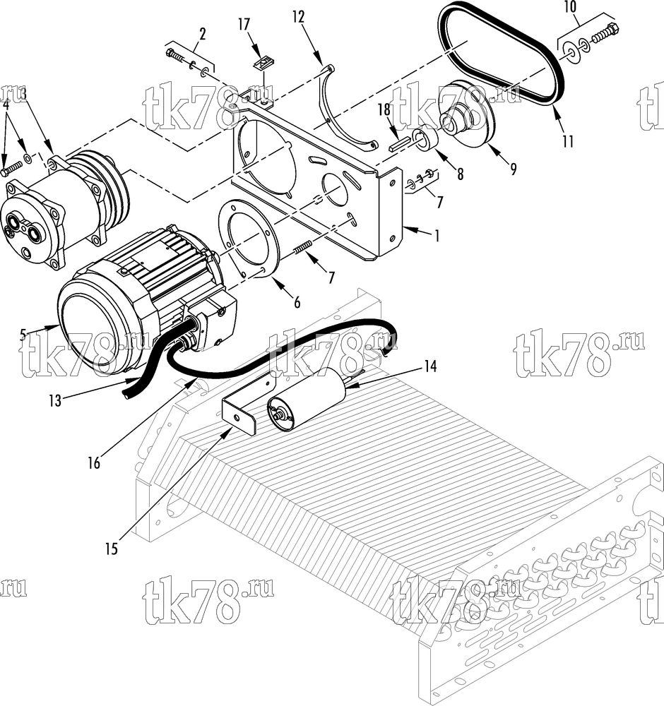 Каталог запчастей для Thermo King V-200 TC & TCI DSR MOTOR & COMPRESSOR GROUP