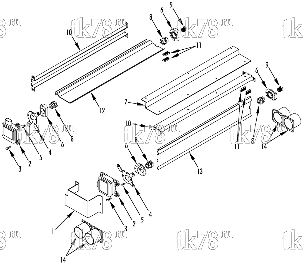 Каталог запчастей для Thermo King Millenn Front Box DAMPER GROUP