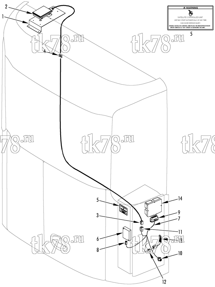 Каталог запчастей для Thermo King  TRAC-KING SATELLITE 1-WAY TRAILER (uP-VI, 720817)