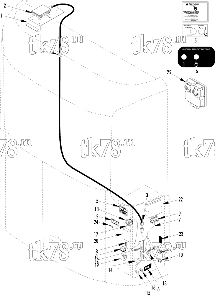 Каталог запчастей для Thermo King  TRAC-KING SATELLITE 2-WAY TRAILER (uP-VI, 720725)