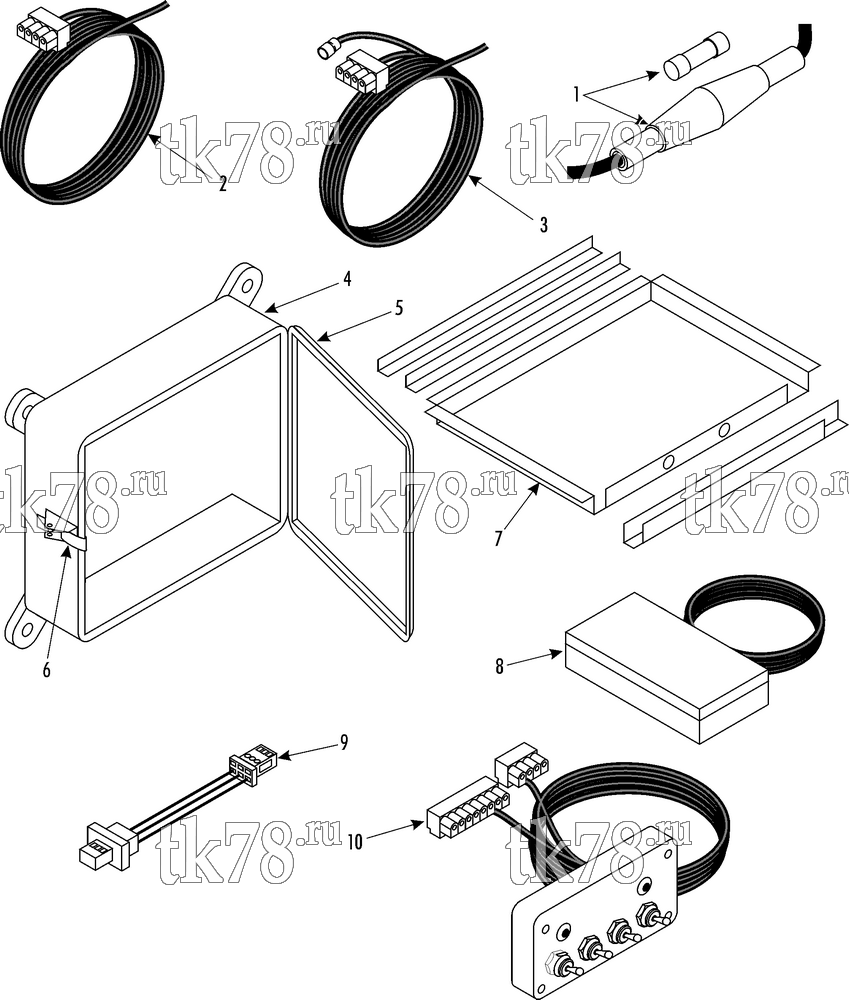 Каталог запчастей для Thermo King  TRANSCAN POWER CABLES, FUSES, ENCLOSURES
