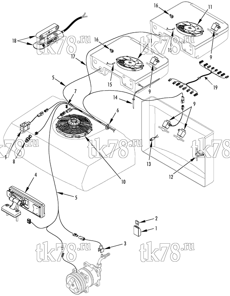 Каталог запчастей для Thermo King V-200 TC & TCI DSR ELECTRIC COMPONENTS (V-200/300 TC 10/30)