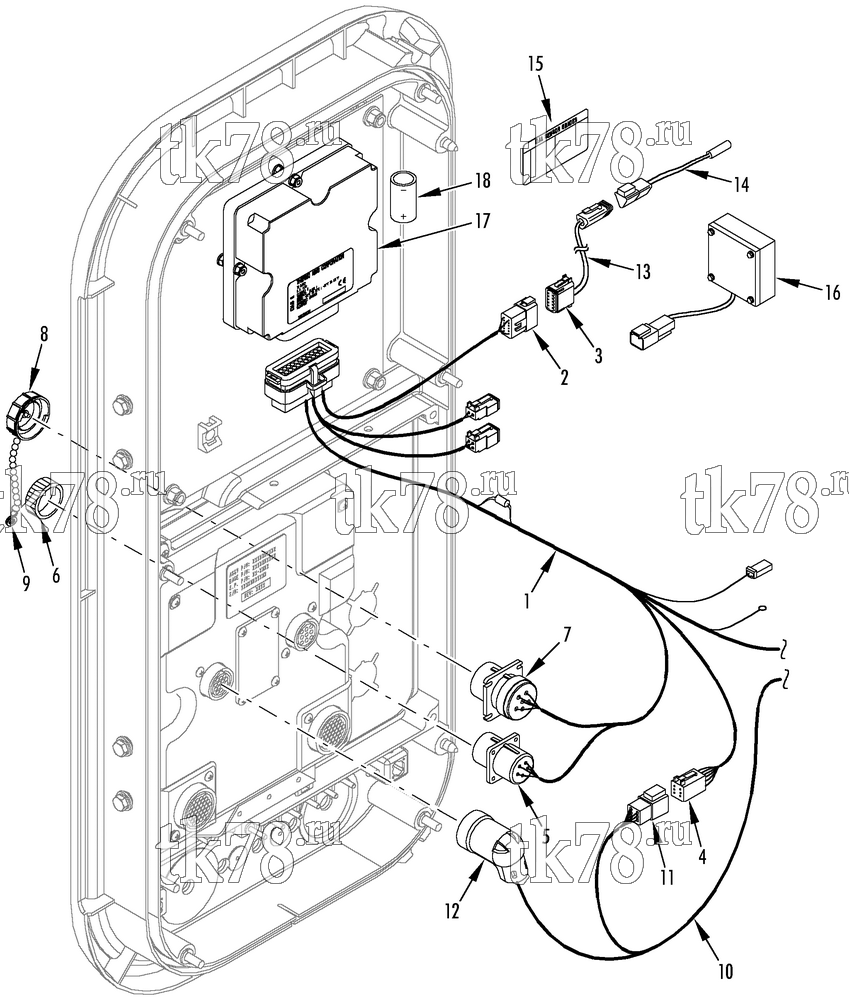 Каталог запчастей для Thermo King Super-II 30 190Y DAS HARNESSES AND SENSORS (SUPER-II)