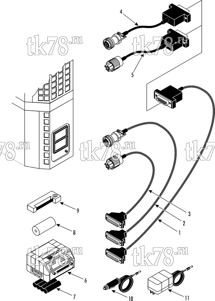 Каталог запчастей для Thermo King  PRINTER CABLES (mP-IV, V & VI to PRINTER 204-844)