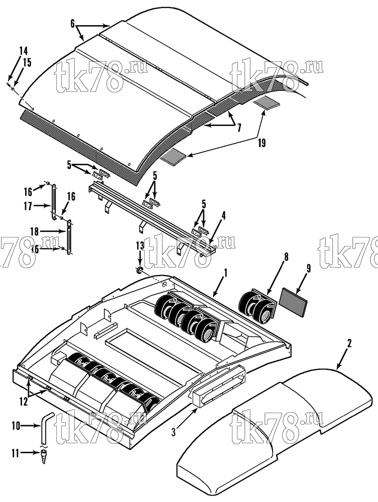 Каталог запчастей для Thermo King  EVAPORATOR STRUCTURAL & BLOWERS