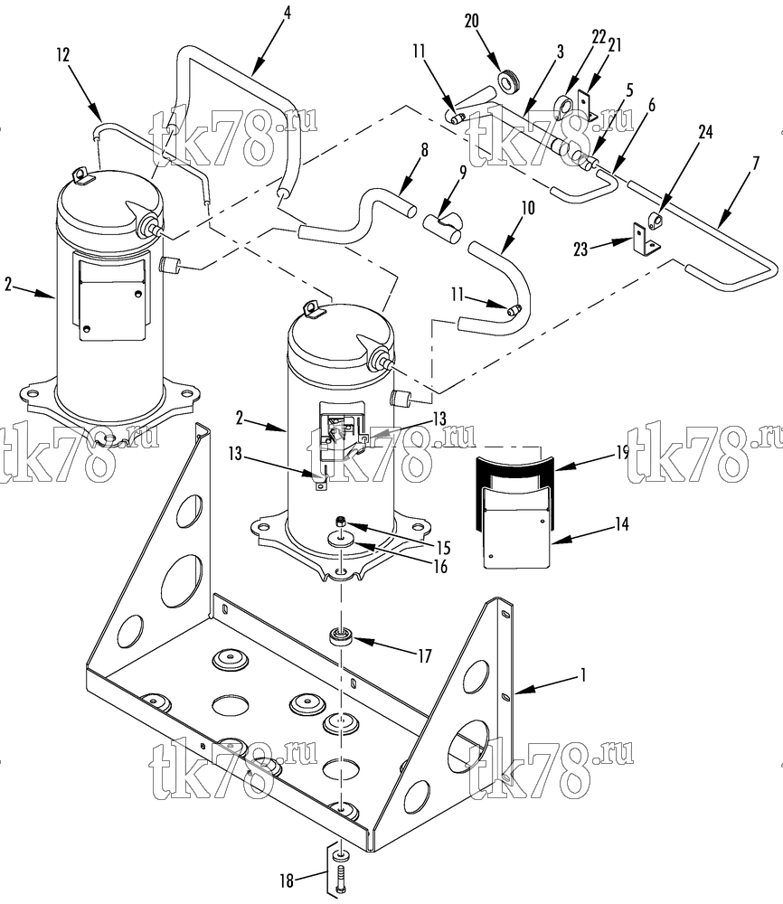 Каталог запчастей для Thermo King REH-M3 COMPRESSOR REFRIGERATION