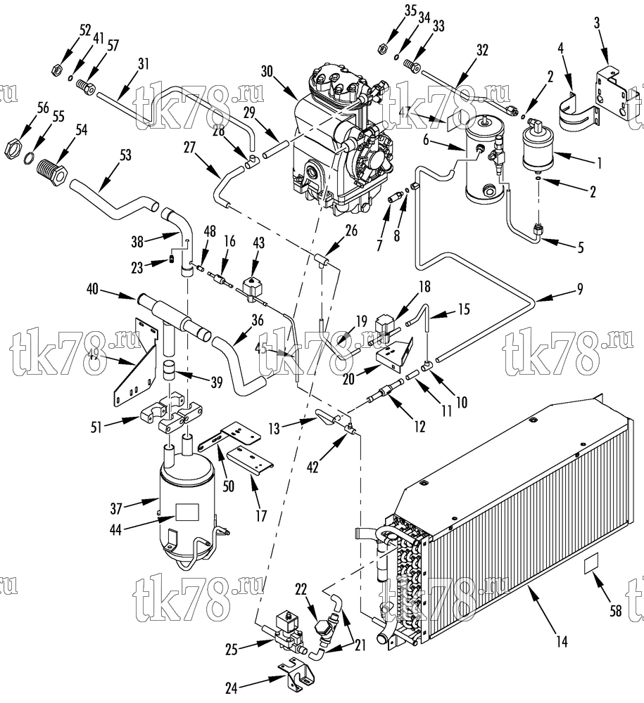 Каталог запчастей для Thermo King MD-200 MT REFRIGERATION - CONDENSER