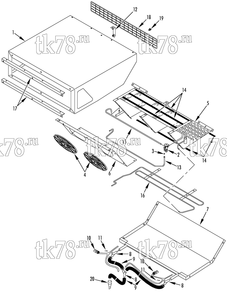 Каталог запчастей для Thermo King  EVAPORATOR COMPONENTS