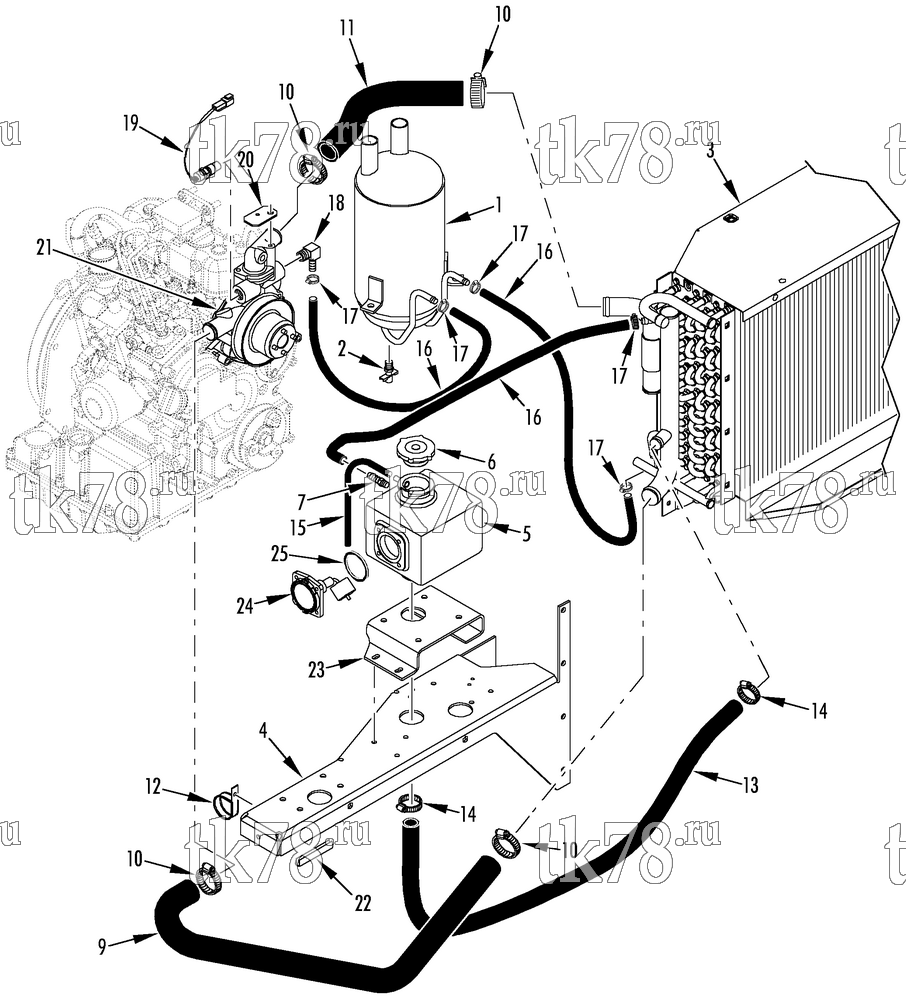 Каталог запчастей для Thermo King MD-200 MT COOLING SYSTEM