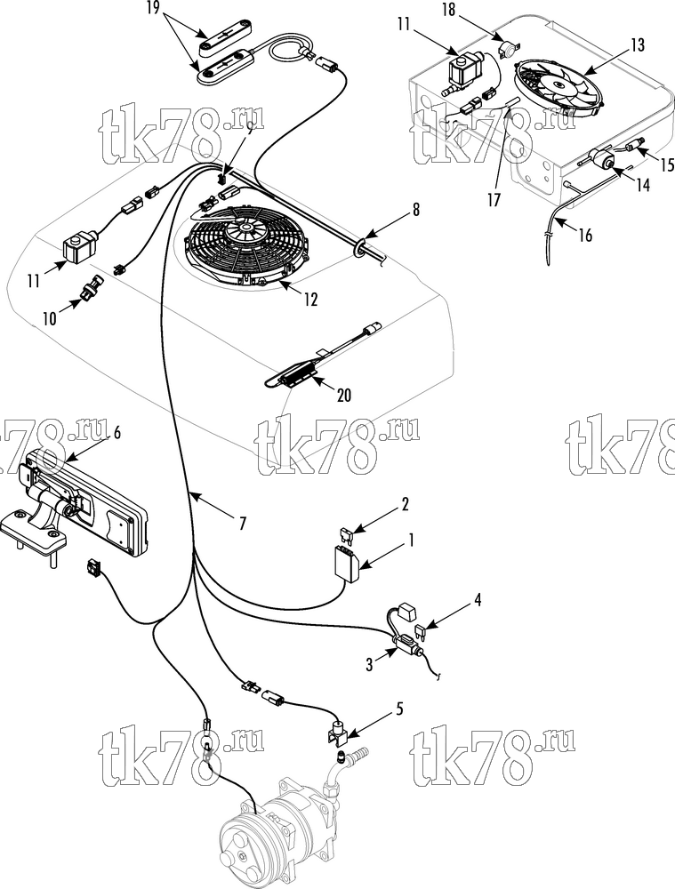 Каталог запчастей для Thermo King  ELECTRIC COMPONENTS (V100 10/30)