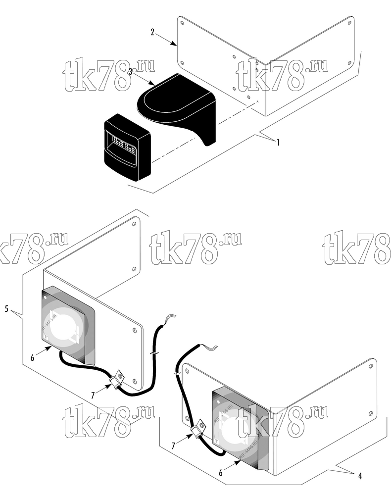 Каталог запчастей для Thermo King SLX 200 Complete REAR VIEW THERMOMETER, TEMP WATCH