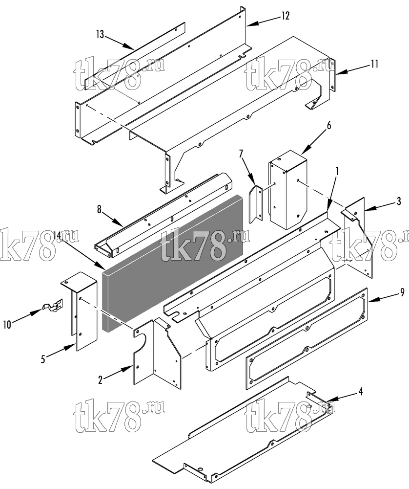 Каталог запчастей для Thermo King AT13-M4 AIR DUCT KIT (720574)