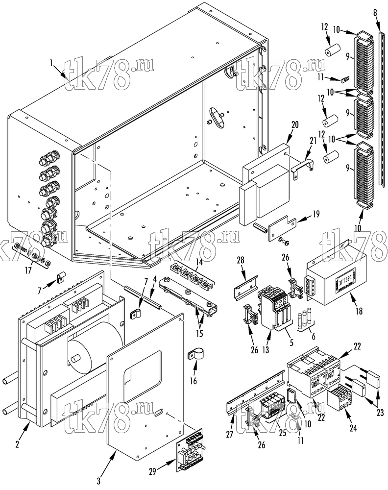 Каталог запчастей для Thermo King TA-1100 & A-1050N CONTROL BOX (TA-1100)