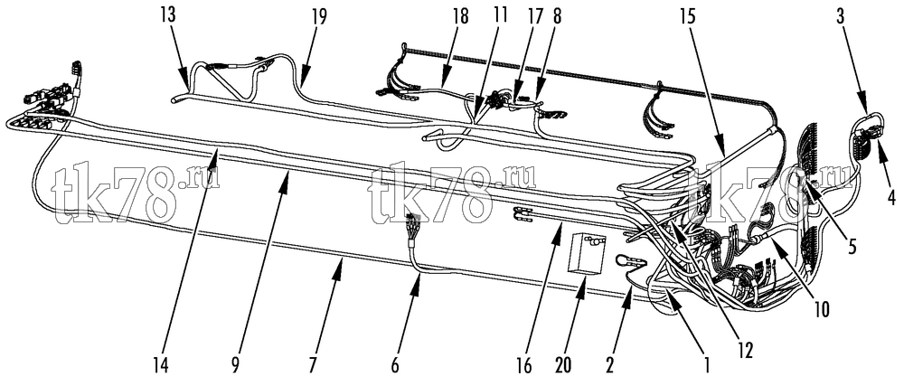 Каталог запчастей для Thermo King TA-1100 & A-1050N HARNESS GROUP (TA-1100)