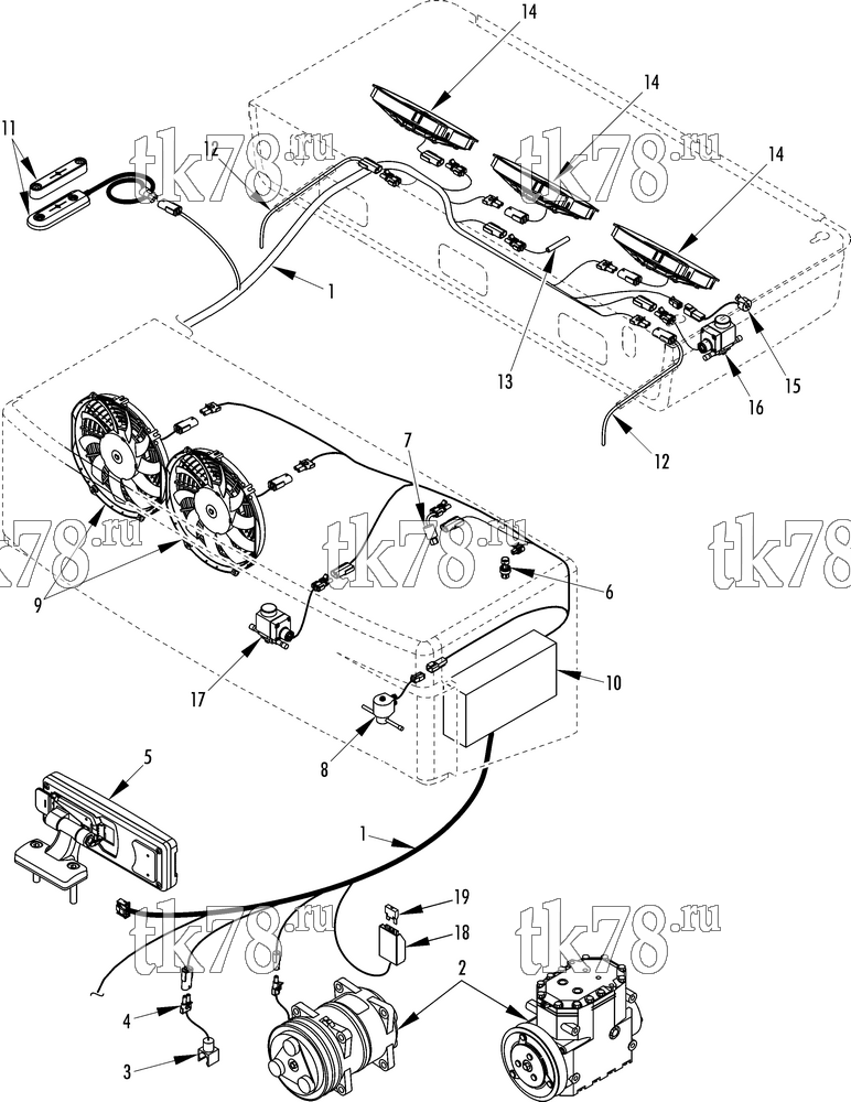 Каталог запчастей для Thermo King  ELECTRICAL COMPONENTS (V-500 10/30)
