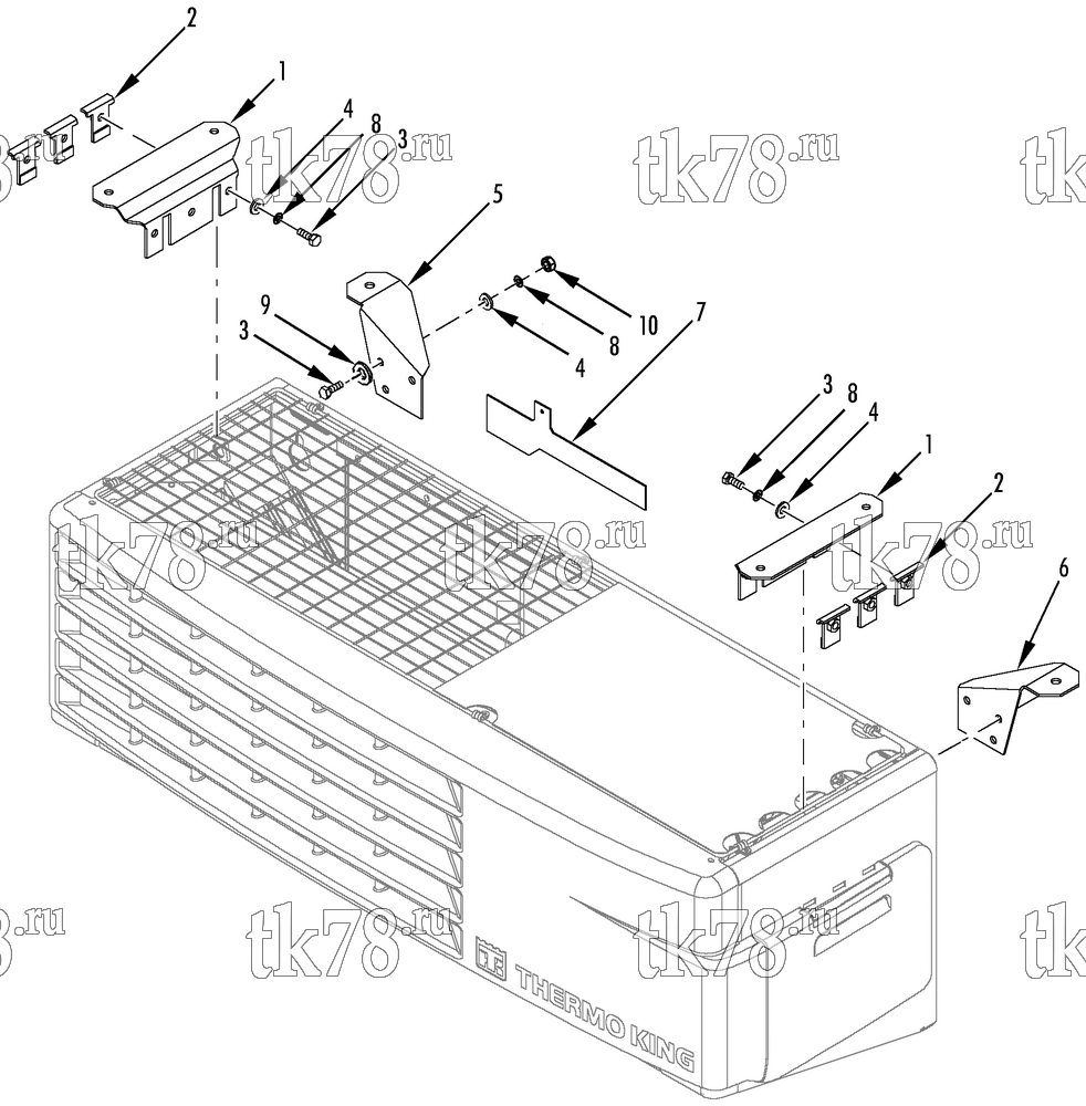 Каталог запчастей для Thermo King V-700 MAX SPECTRUM UNDERMOUNT COMPONENTS